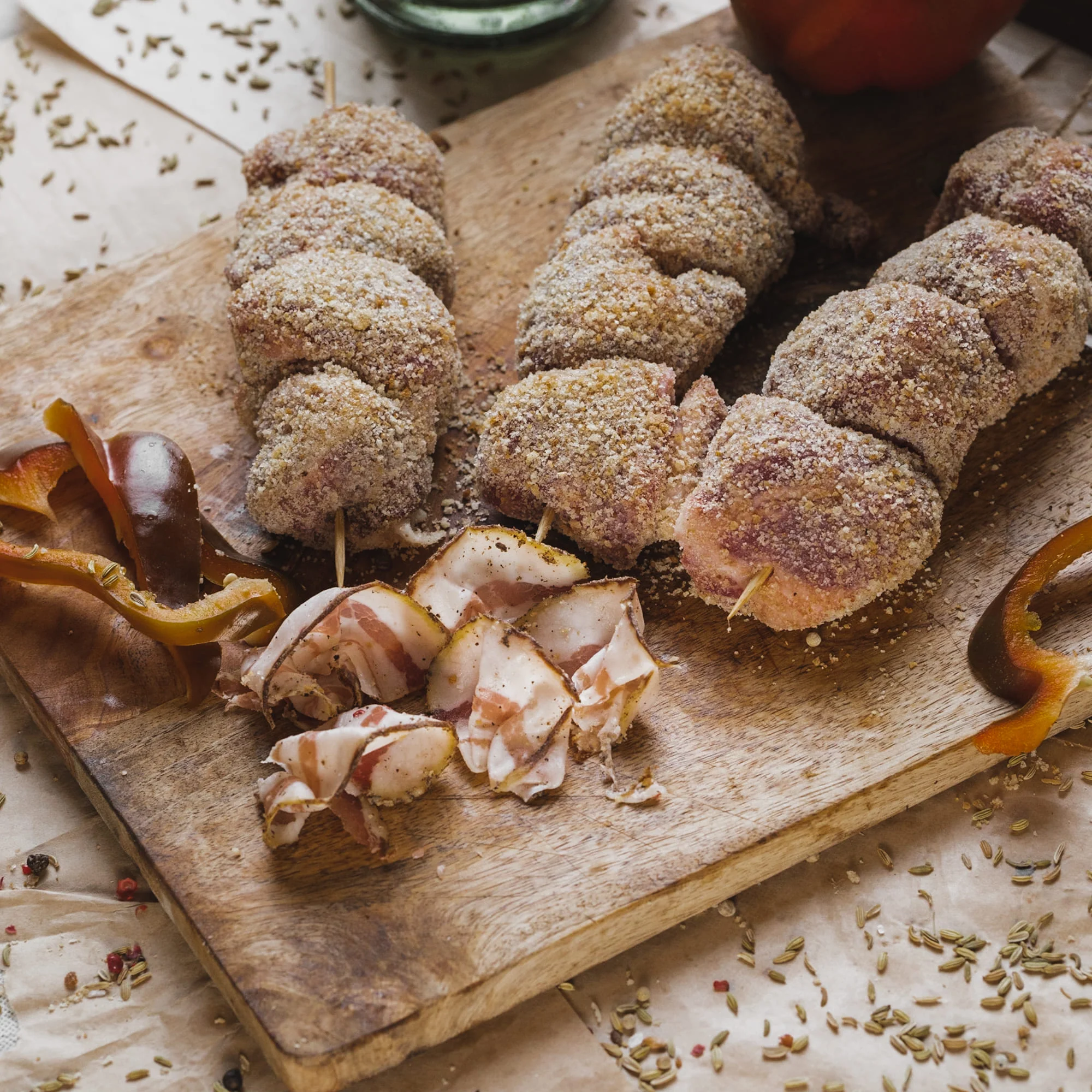 Bombette con peperoni grigliati e guanciale - Image 2